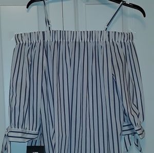 Brand New Striped Off the shoulder Top